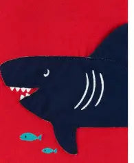 Conjunto de pijamas de poliéster de 3 piezas con temática de tiburón - Niño pequeño.