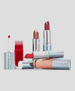 CliniqueCosmetics Clinique - Juego de labios (5 unidades, aroma de coco, manzana jugosa, papa desnuda, amor, pasión pop)