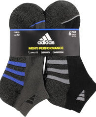 Calcetines de corte bajo para hombre de Adidas, paquete de 6 pares