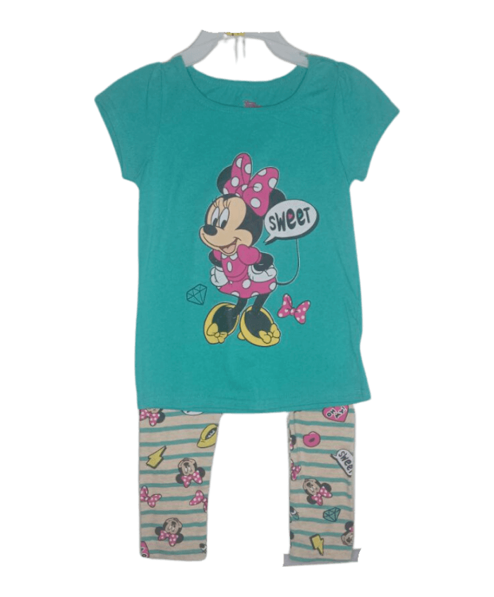 Disney ☆ Minnie Mouse Smile Short Sleeve Top y leggings de Disney