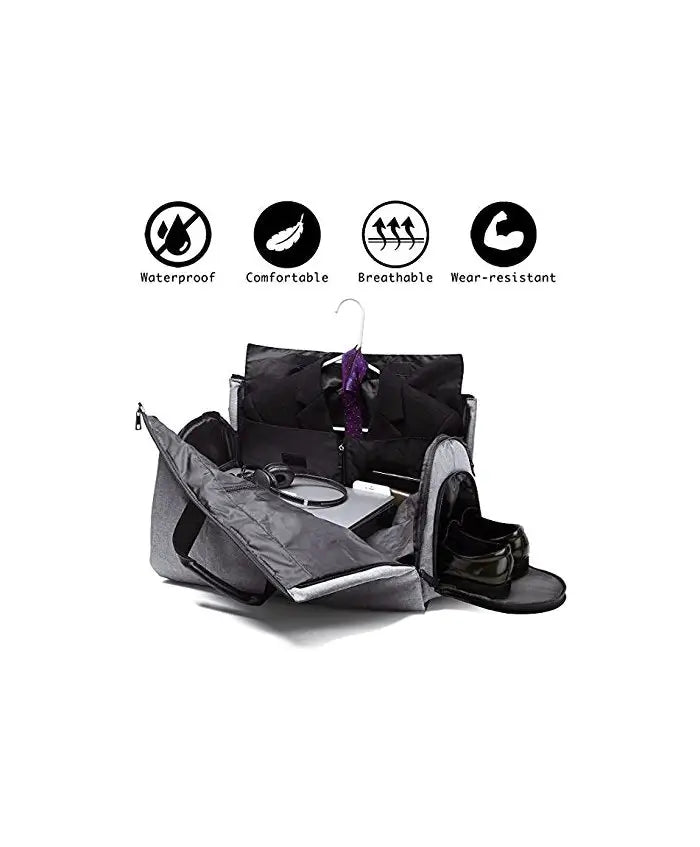 Bolso de ropa de lona y bolso de viaje tipo tote. 2 en 1