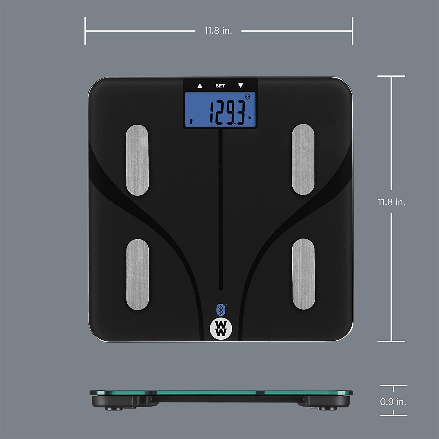 HealthWise Báscula digital de cocina con calculadora de calorías y  carbohidratos, vidrio templado, medidas de precisión, conversiones de  unidades: oz