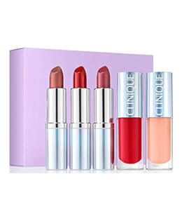 CliniqueCosmetics Clinique - Juego de labios (5 unidades, aroma de coco, manzana jugosa, papa desnuda, amor, pasión pop)