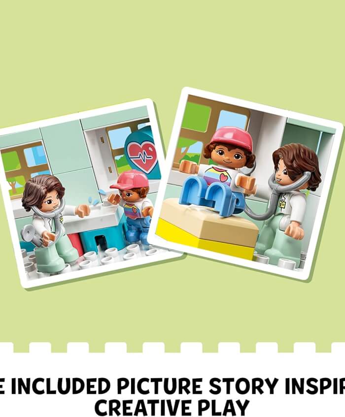 LEGO DUPLO Town Doctor Visit 10968 - Juego de juguetes de construcción para niños preescolares, niños pequeños y niñas