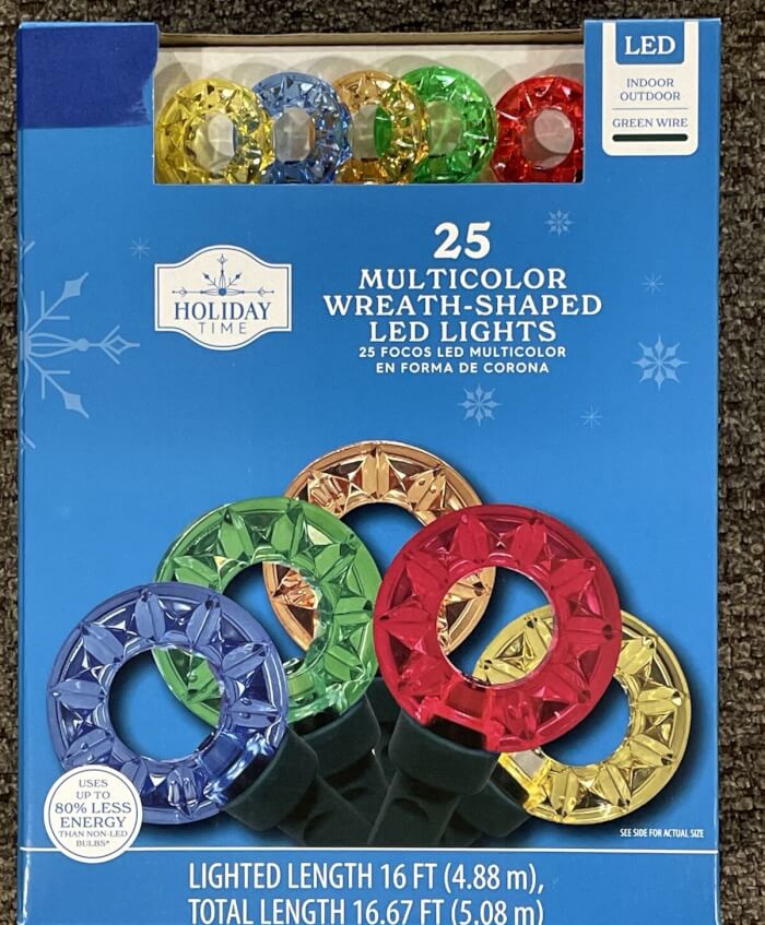 Luces LED multicolores en forma de corona