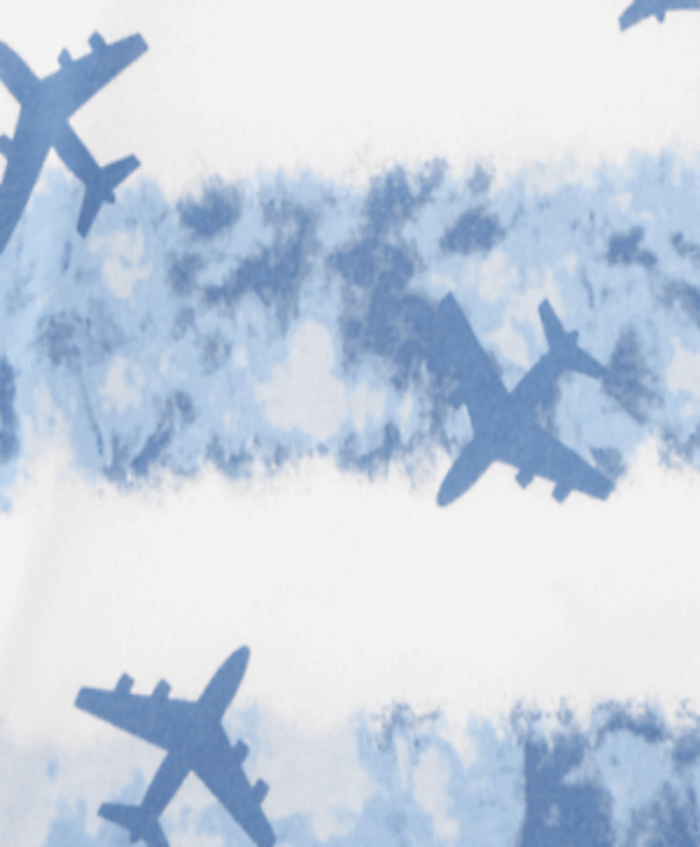 Carter's Toddler Boys Airplanes T-Shirt Shorts Blue White Cotton Playwear Set